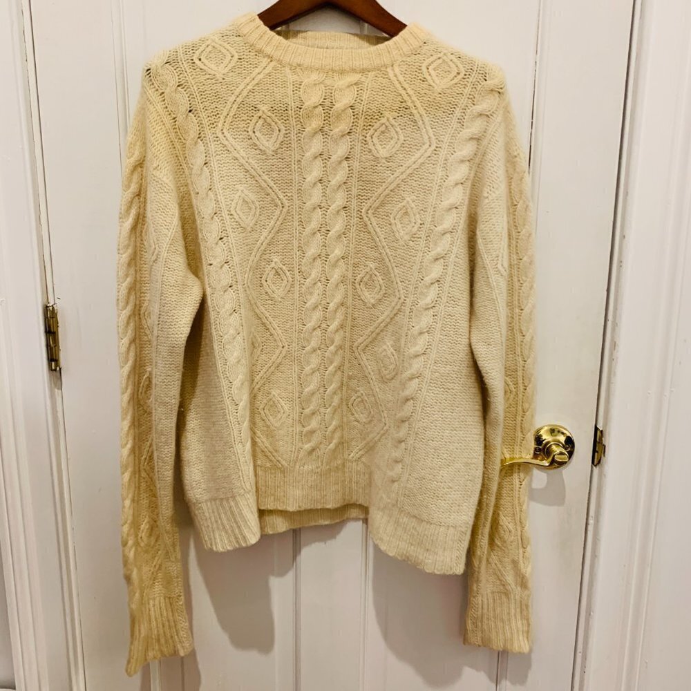 Vintage Lord & Taylor 100% Cashmere Cable Knit Sweater Size XL
